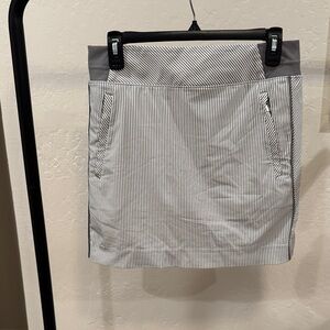 Athleta Gray Athleta Striped Mini Skirt